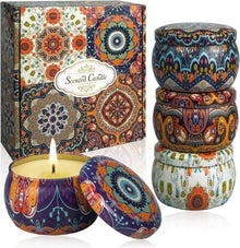 Duftkerzen-Geschenkset 4er Pack Aromatherapie-Kerzen 120 Std. Rose