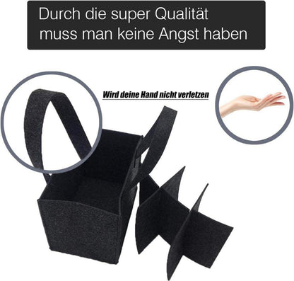 Filztasche Flaschenträger Männerhandtasche Bier Geschenke Grau 6 Fächer