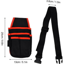 Werkzeugtasche mit Gürtel, Rot, 25x13cm, Oxford Stoff