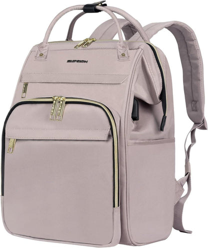 Großer Laptoprucksack mit Tablet-Hülle 15.6 Zoll Rosa