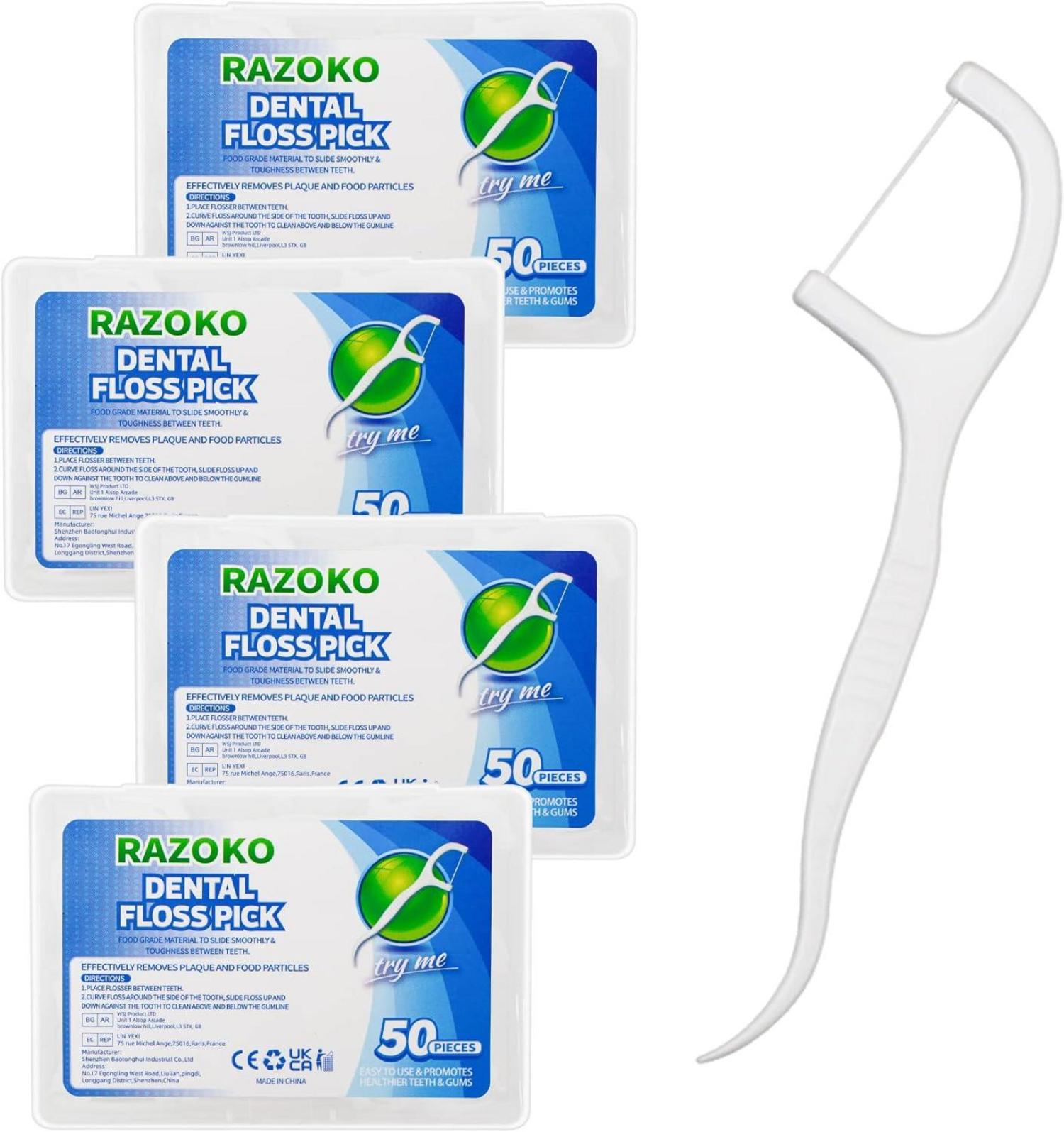 Zahnseide Sticks Einwegzahnseide Dental Floss Interdental Flosser 200