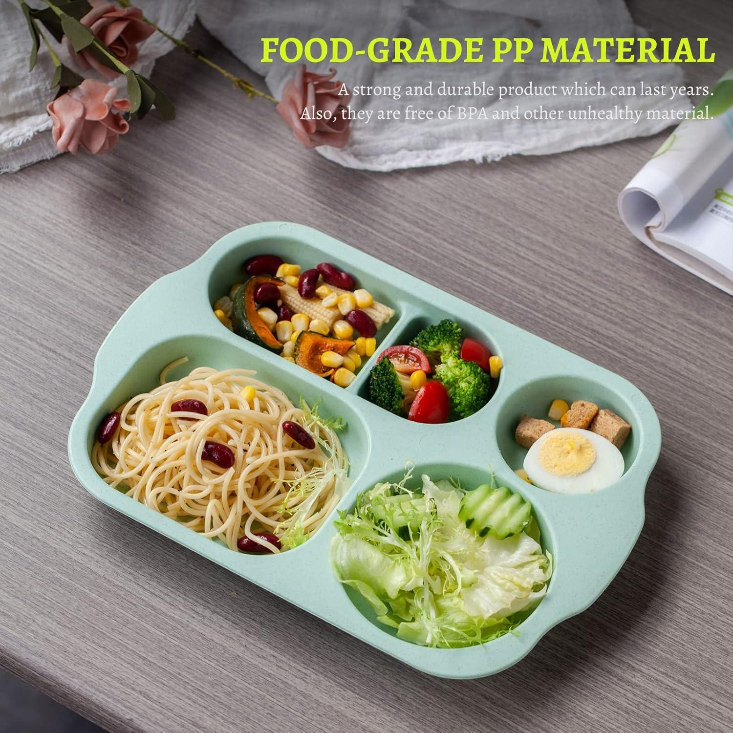 4er Set Geteilte Teller für Kinder und Erwachsene 30cm