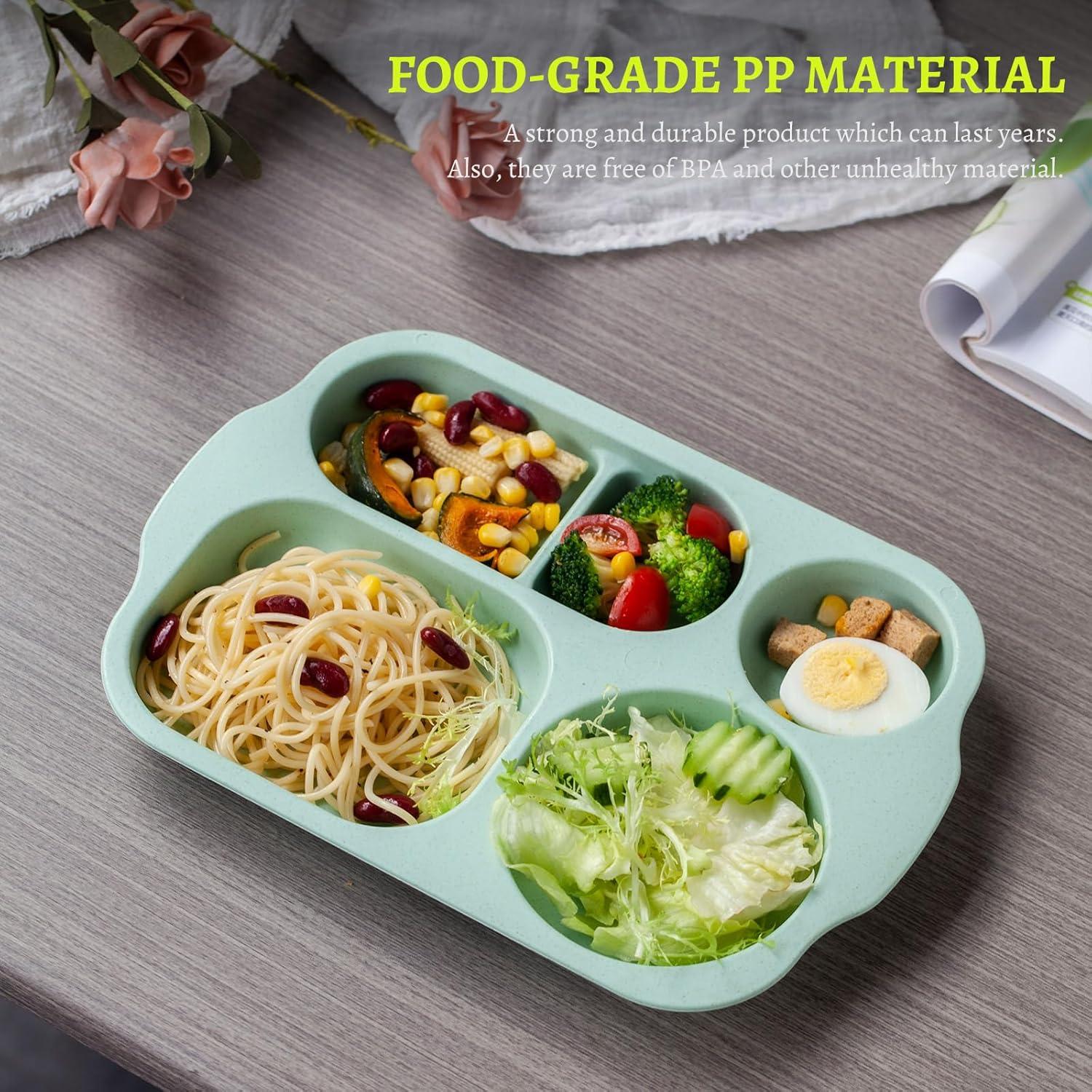 Geteilter Teller 4er Set 30cm Unzerbrechlich BPA-frei