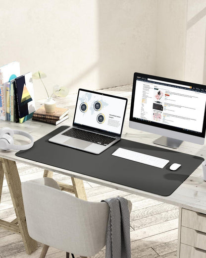 Großes Office Mousepad aus Leder, Rutschfeste
