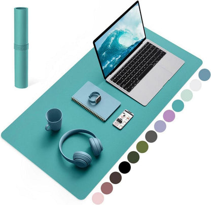 Großes Office Mousepad Schreibtischunterlage Wildleder Indigo 80x40cm