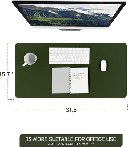 Schreibtischunterlage Mauspad Leder Wildleder Office 80x40cm Dunkelgrün