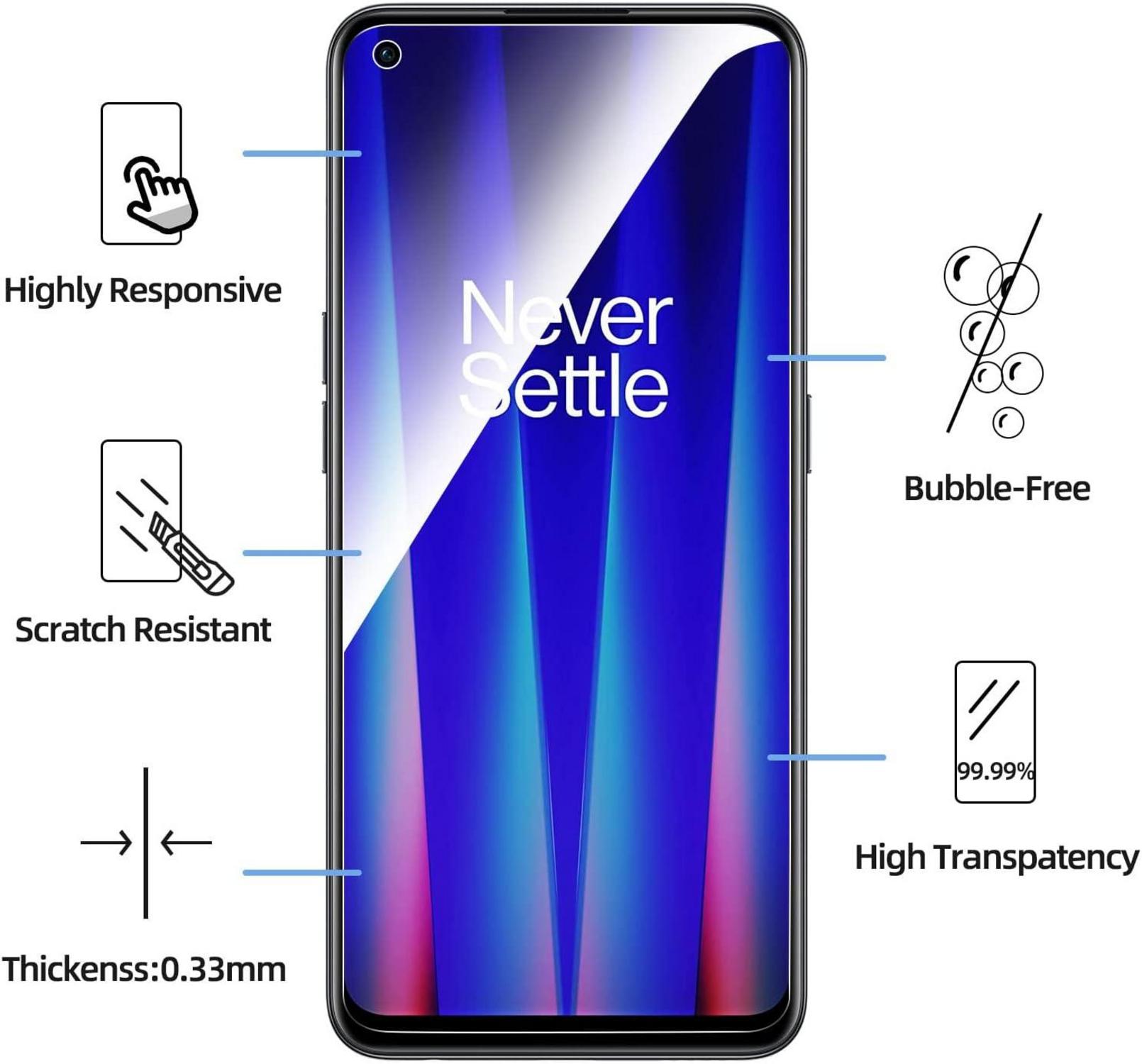 Panzer Schutz Glas für OnePlus Nord CE 2 5G 3er Pack 9H