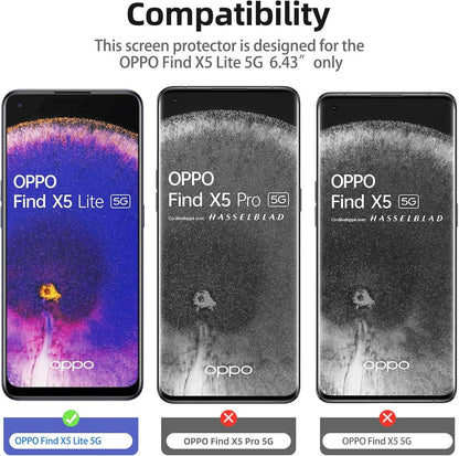 NEW'C 3er Set Panzer Schutzglas Oppo Find X5 Lite 9H HD 0.33mm Klar