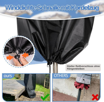 Sonnenschirm Schutzhülle 420D für 2m-4m Ampelschirm Ø 200cm-Ø 400cm