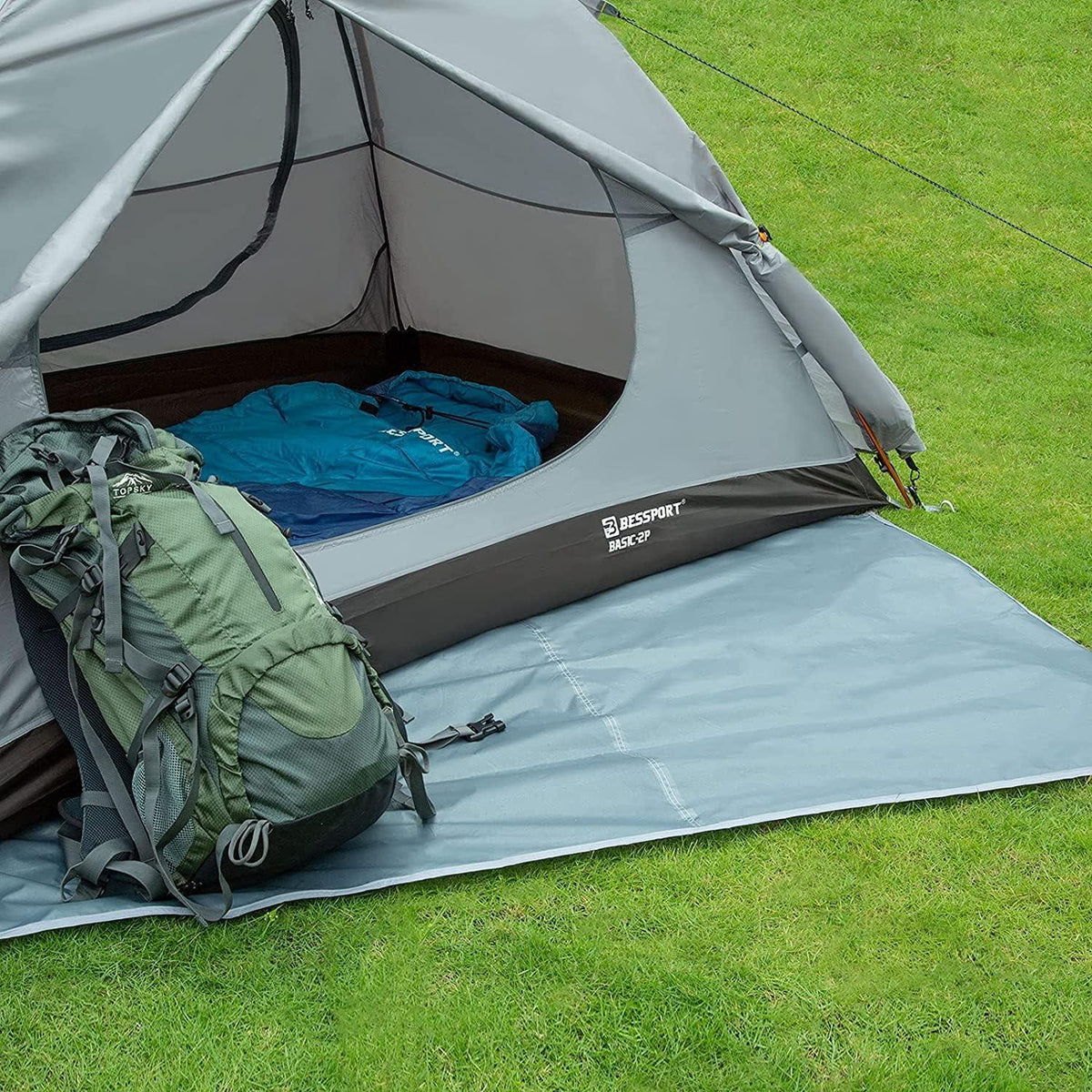 Zeltplane 210D wasserdichte Camping Tarp Oxford Tuch Zeltunterlage 270x240cm