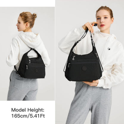 Damen Rucksack Umhängetasche Nylon Anti-Diebstahl