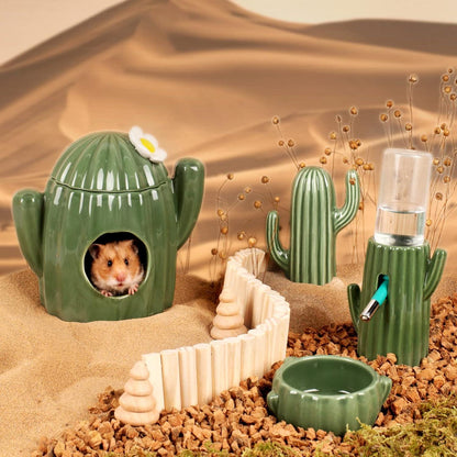 Keramikhaus Hamster Kaktus Tunnel, Große Eingänge, Kühles Bett