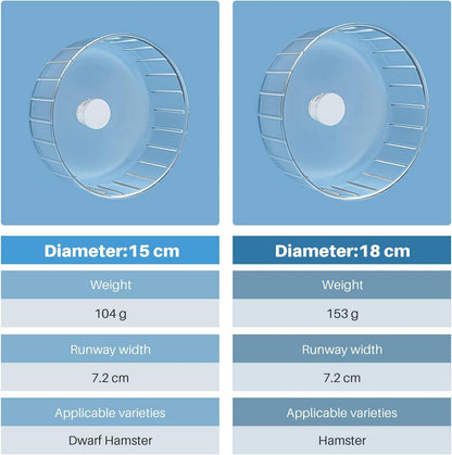 Transparentes 15cm Laufrad für Hamster leise Spielzeug Kleintier Hamsterrad