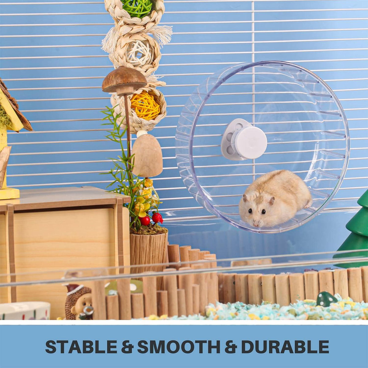 Hamsterrad 18cm Laufrad für Hamster Leise Spielzeug Transparent Haustier 17cm