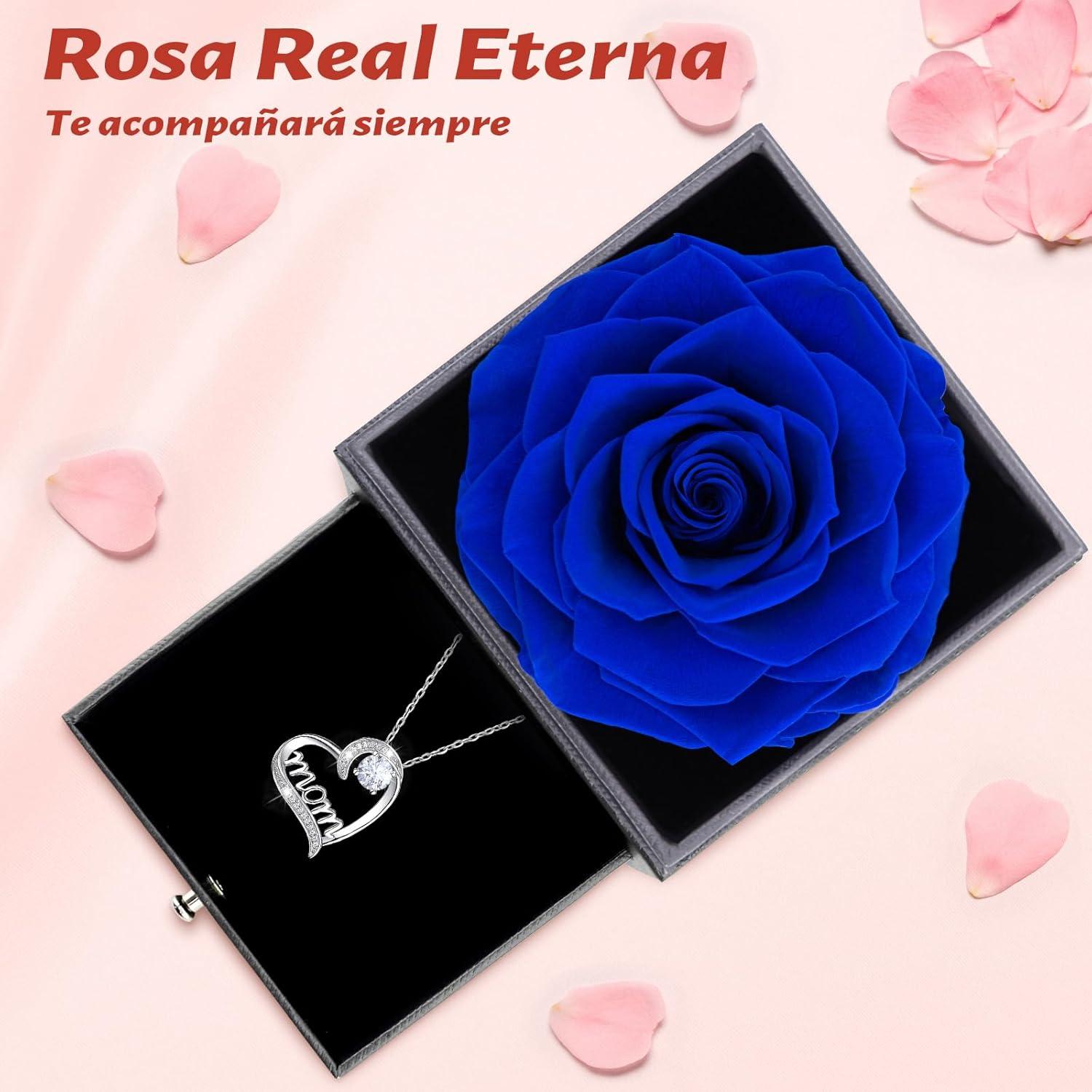 Ewige Rose Geschenkset für Mama 925 Silber Halskette