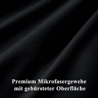 Bettwäsche Set 200x220 Schwarz Mikrofaser Reißverschluss weich