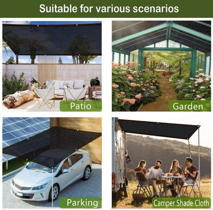 Sonnensegel 2x1m Schwarz Rechteckig Balkon UV-Schutz 100% HDPE