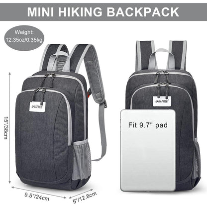 Mini Wanderrucksack 10L, wasserdicht, dunkelgrau