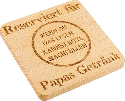 Geschenk für Papa Holz Untersetzer Vatertag Lustige Männer Geburtstag