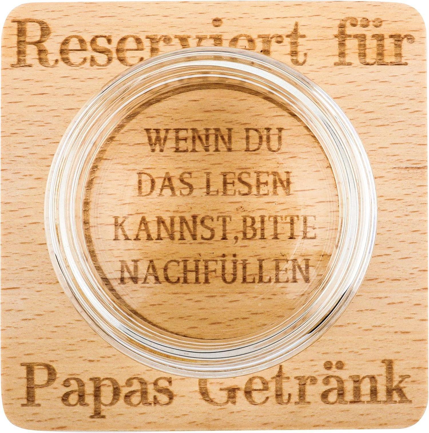 Geschenk für Papa Vatertag Holz Untersetzer lustige Männer Geschenk - Papa 1