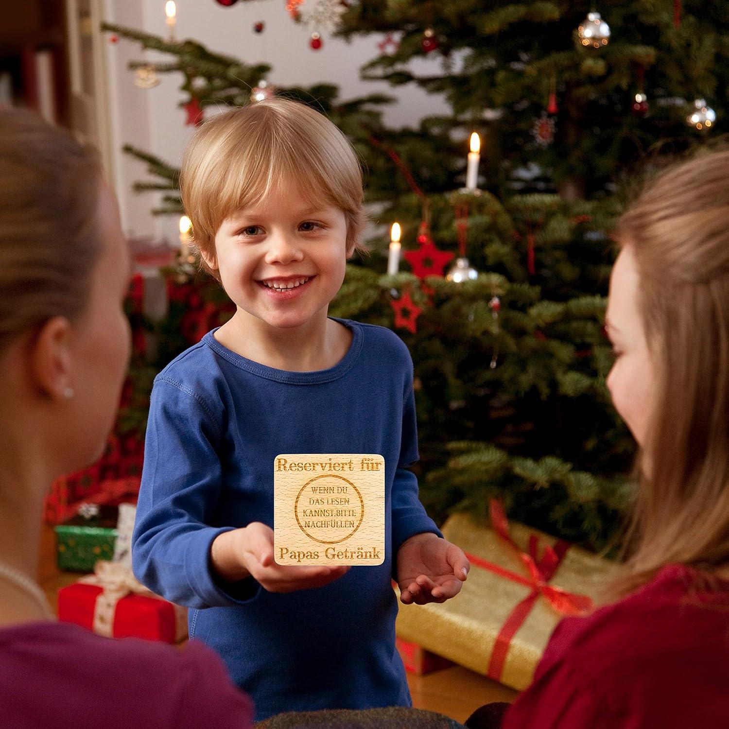 Holz Untersetzer Geschenk für Papa Vatertag lustige Männer 1