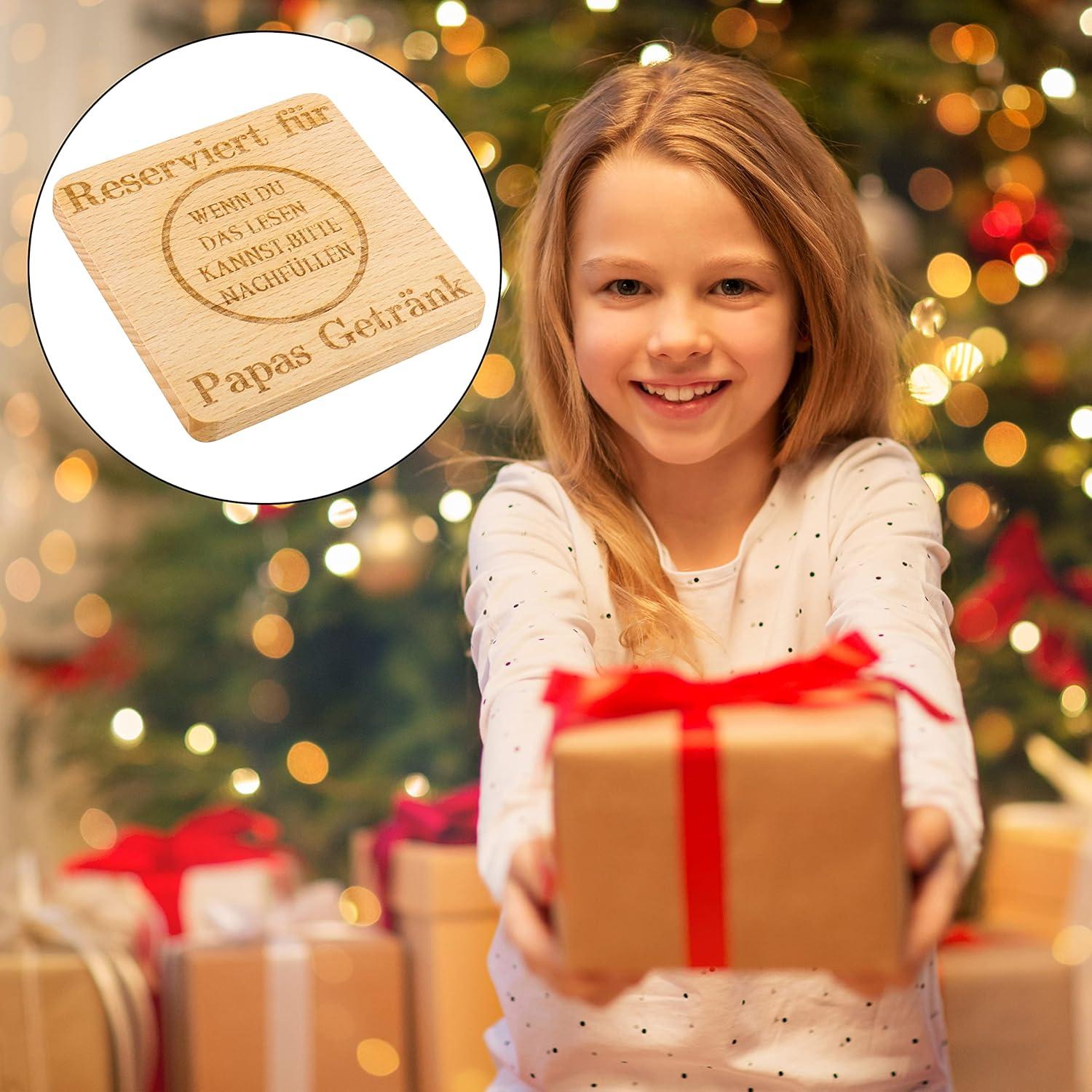 Holz Untersetzer Geschenk für Papa Vatertag lustige Männer 1