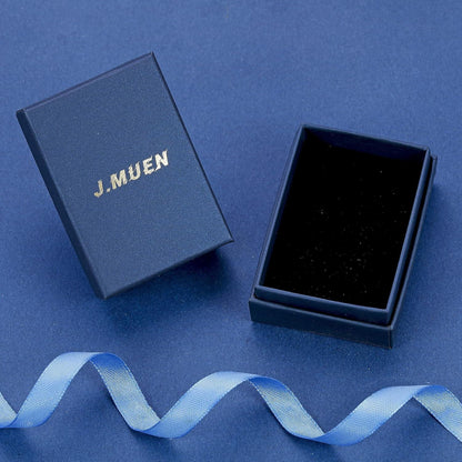 J.MUEN Herz Kette 925 Sterling Silber Anhänger Halskette 45+5cm Box - Grün