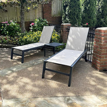 Gartenliege Aluminium Sonnenliege Bodenrollen Terrassenliege