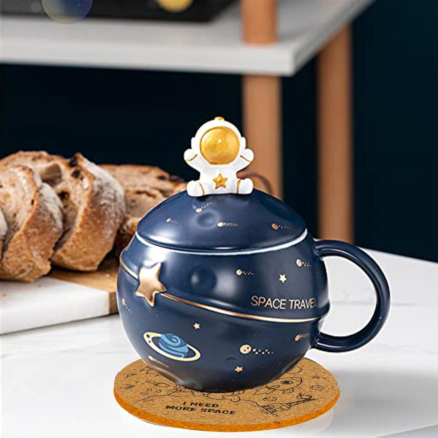 Kawaii Astronaut Tasse Planet Weltraum Prägung Kaffeetasse Keramik Becher