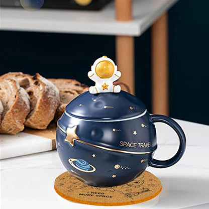 Kawaii Astronaut Tasse Planet Weltraum Prägung Kaffeetasse Keramik Becher