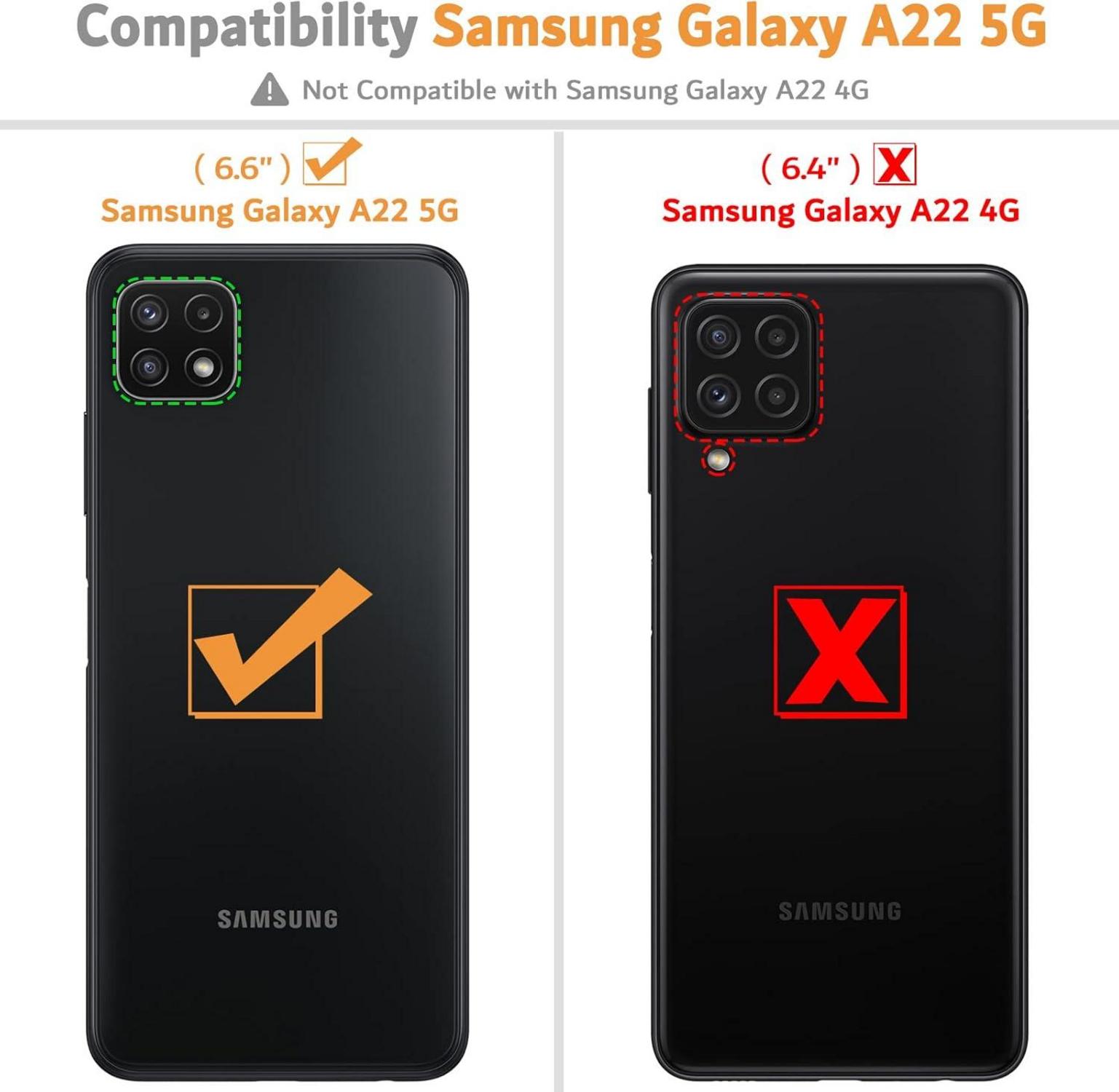 Samsung Galaxy A22 5G Handyhülle - Premium Leder