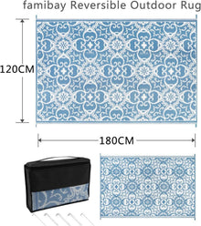 Terrassenteppich Outdoor Kunststoff 120x180cm Wendbar