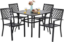 Gartenmöbel Set 4 Stühle Tisch Wetterfest Schwarz