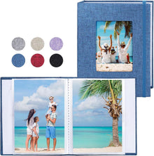 Fotoalbum Klein 10x15 Fotos Leinen Cover 2er Pack Frontfenster