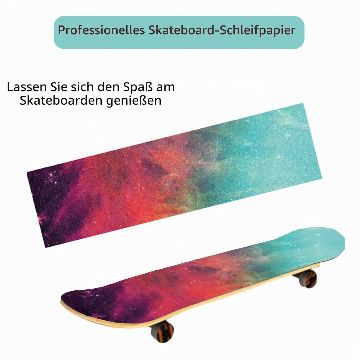 Skateboard Griptape Wasserdicht & Rutschfest 84 x 23 cm