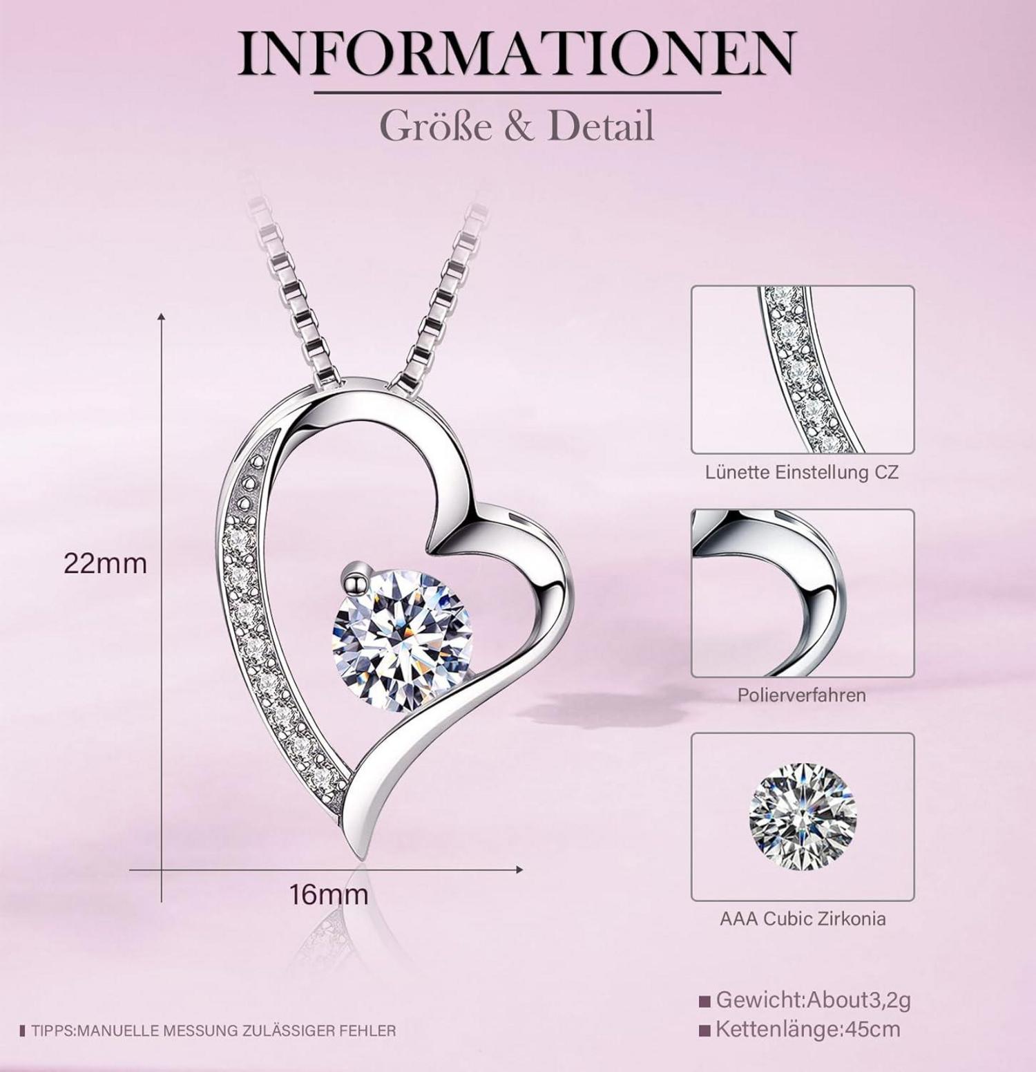 Ewige Rose Infinity Rosen mit Kette und Geschenkbox