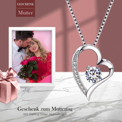 Ewige Rose Infinity Rosen mit Kette und Geschenkbox - Rosa Rose für Frauen am Muttertag, Valentinstag, Geburtstag