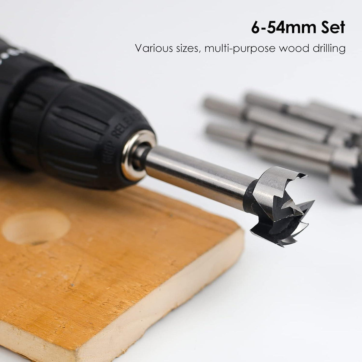 Forstnerbohrer Set 16tlg für Holz Ø6-54mm mit Holzkasten