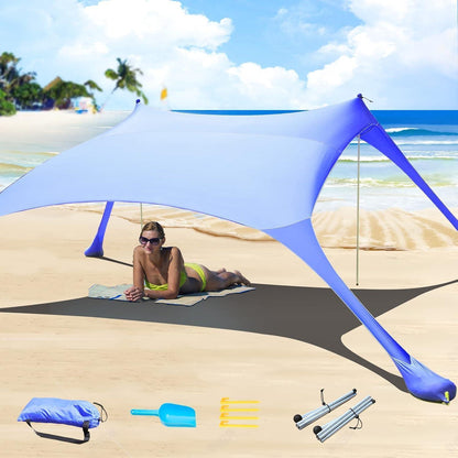 Strandzelt Pop-Up 2x2.1 m LSF 50 Sonnenschutz