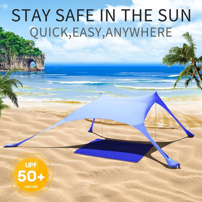 Strandzelt Pop-Up 2x2.1 m LSF 50 Sonnenschutz