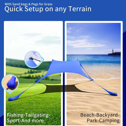 Strandzelt Pop-Up 2x2.1 m LSF 50 Sonnenschutz
