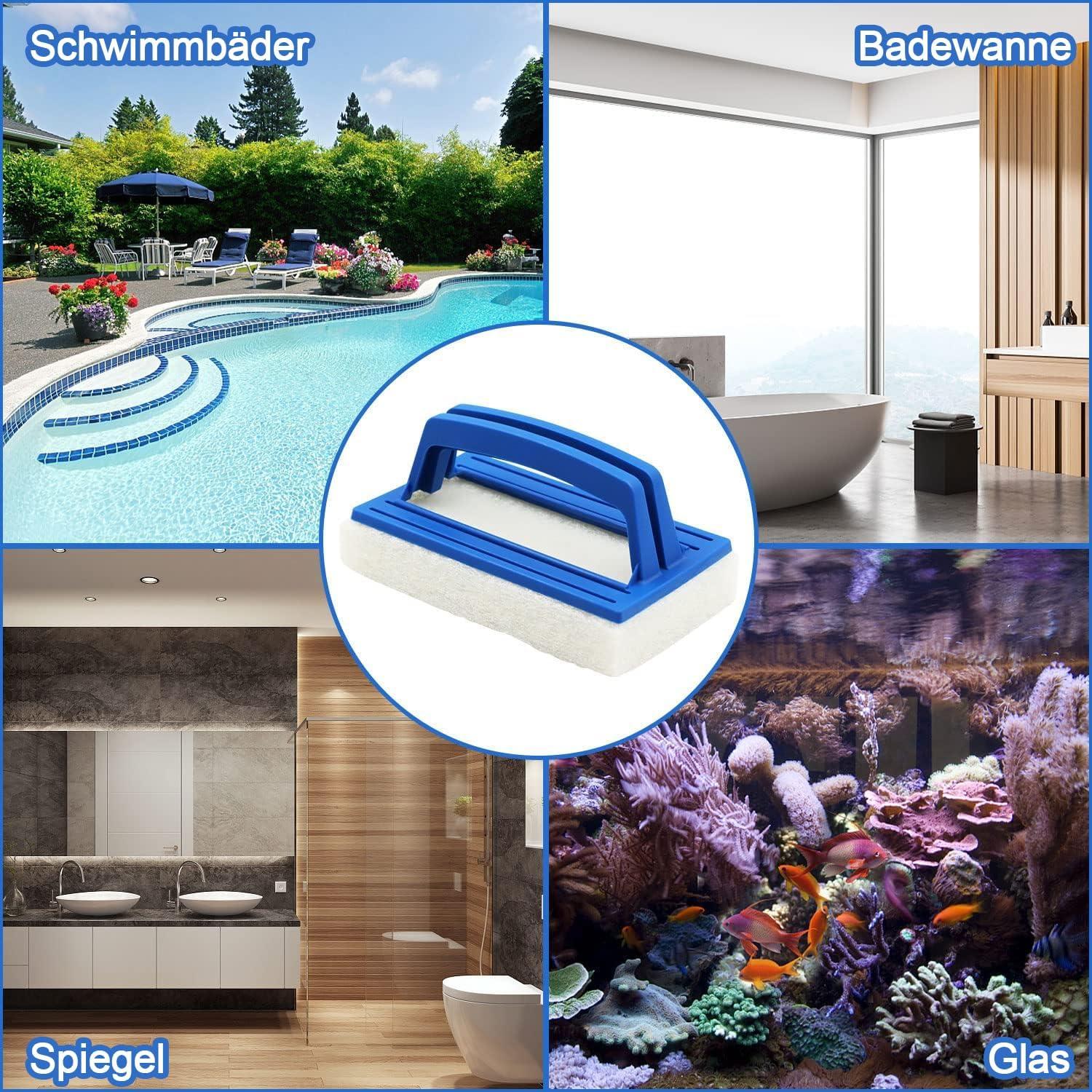 Pool Schwamm Set: 2 Stück Randreiniger Poolschwamm