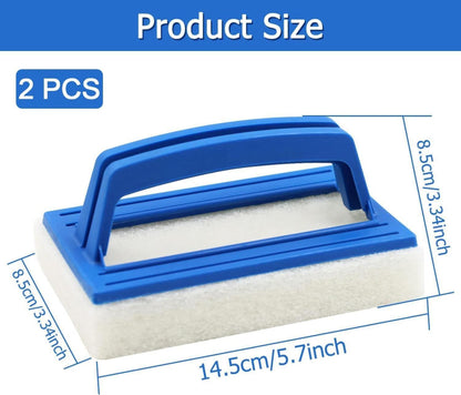 Pool Schwamm 2er Set - Randreiniger Poolschwamm für Pool Reinigung Schwamm Blau