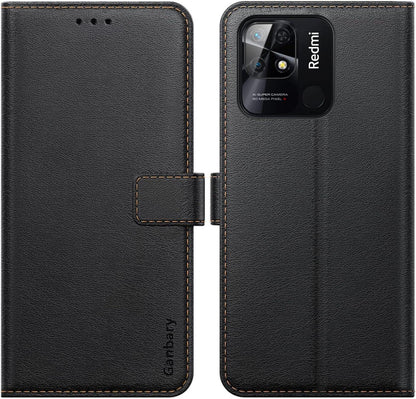Xiaomi Redmi 10C Handyhülle - Premium Leder Klapphülle mit Kartenschlitzen & Standfunktion