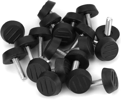 Verstellbare Möbelfüße Stellfüße M6x20mm 20er Set Schwarz Rostbeständig