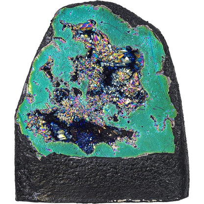 Titan-beschichteter Kristall Cluster Geode, mehrfarbig, 200-370g