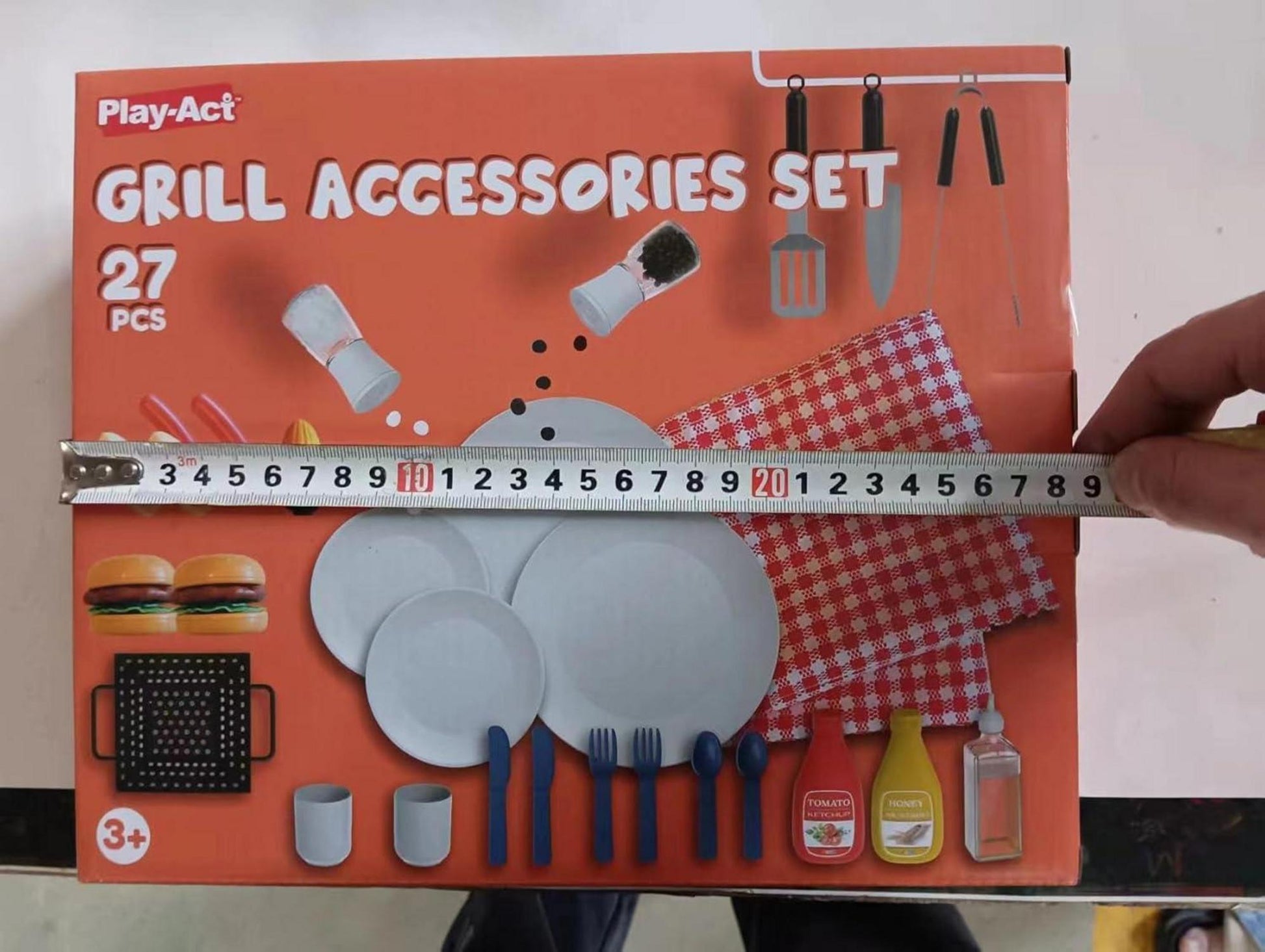 Kinder BBQ Grill Spielset 27-teilig inkl. Zubehör für Grillparty