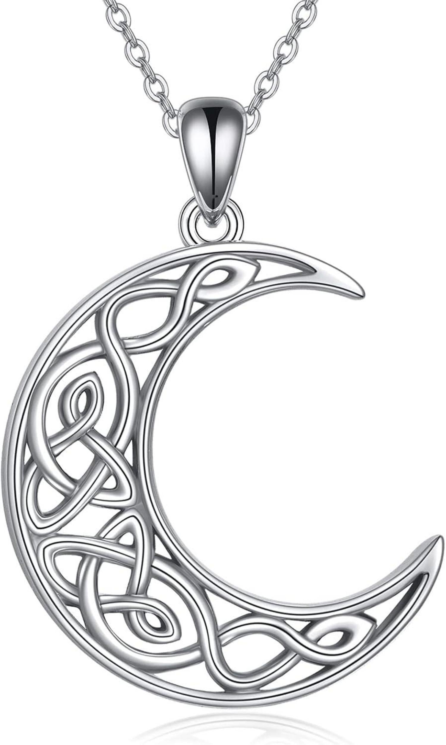 Keltischer Knoten Halskette Sterling Silber Anhänger 925 Damen