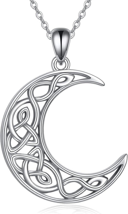 Keltischer Knoten Halskette Sterling Silber Anhänger 925 Damen