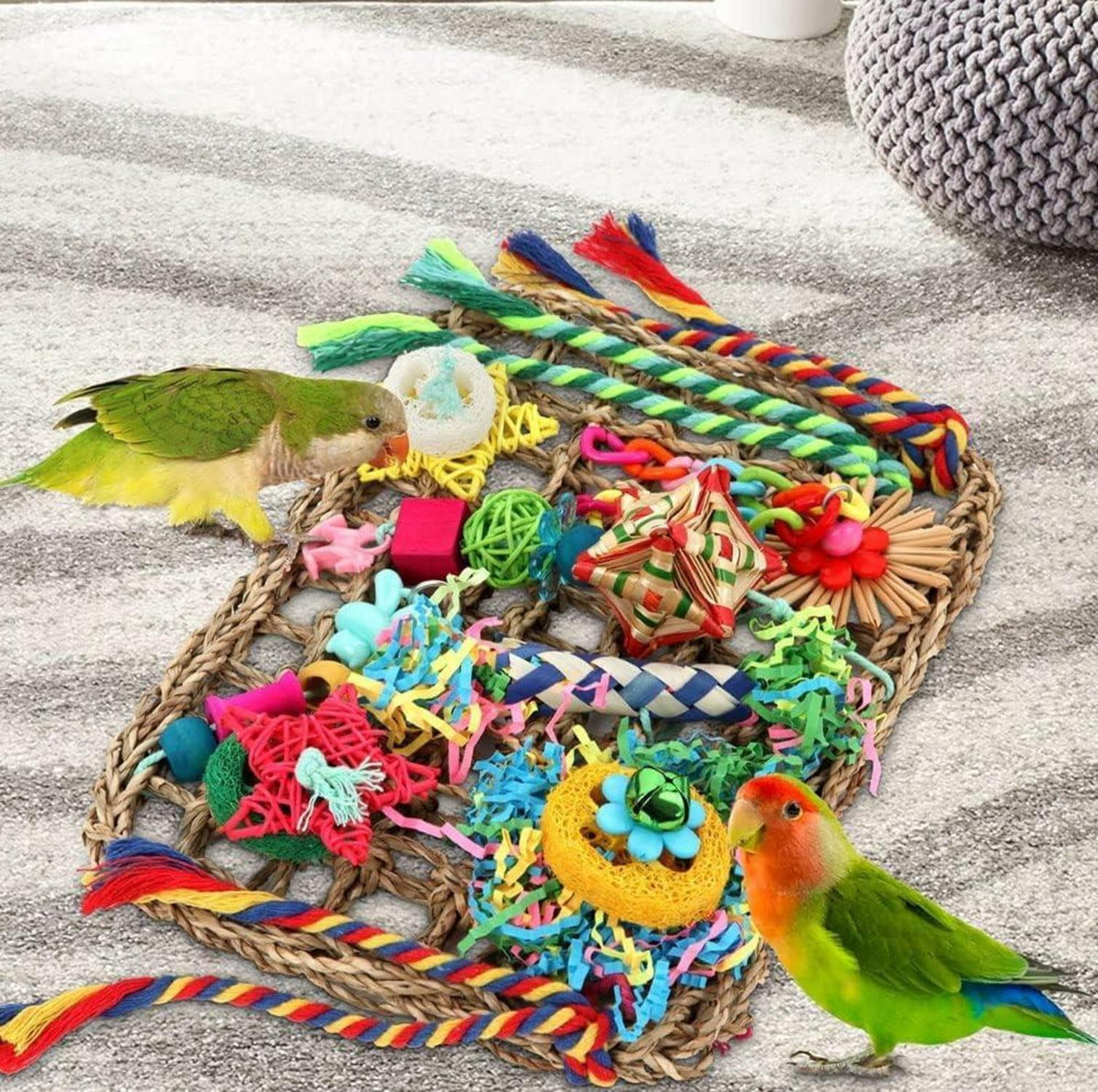 Vogelspielzeug für Sittiche Nymphensittiche Lovebirds